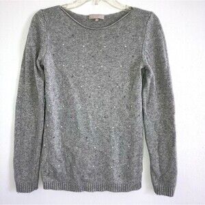 BENEDETTA B. sz S Made in Italy Gray Knit Merino Wool Cashmere Blend top Sweater